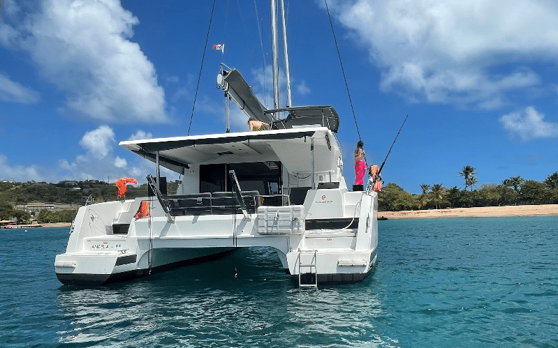 Arrière Isla 40 Fountaine Pajot location Antilles