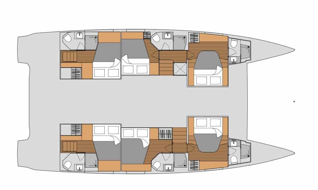 Plan Fountaine Pajot Aura 51