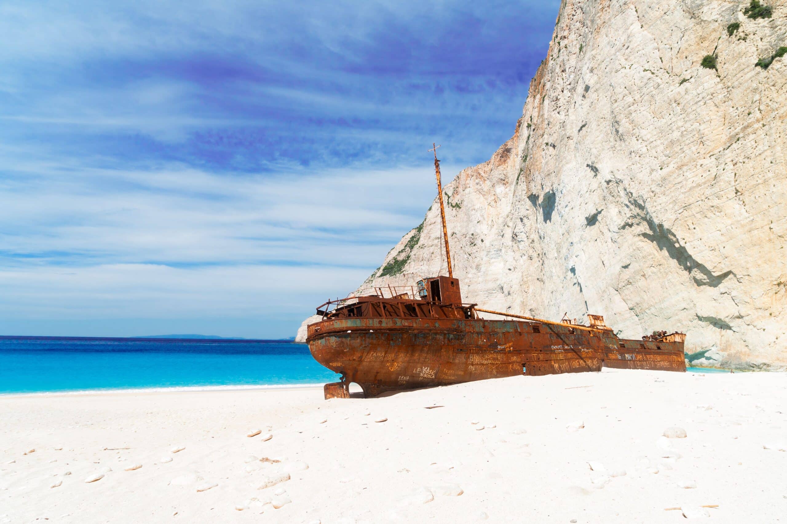 Epave, Plage De Navagio, île de Zakynthos, Mer Ionienne, Grèce