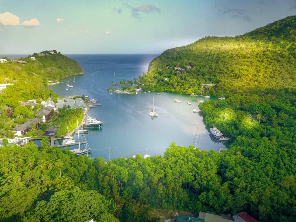 Marigot Bay, Sainte Lucie, Antilles