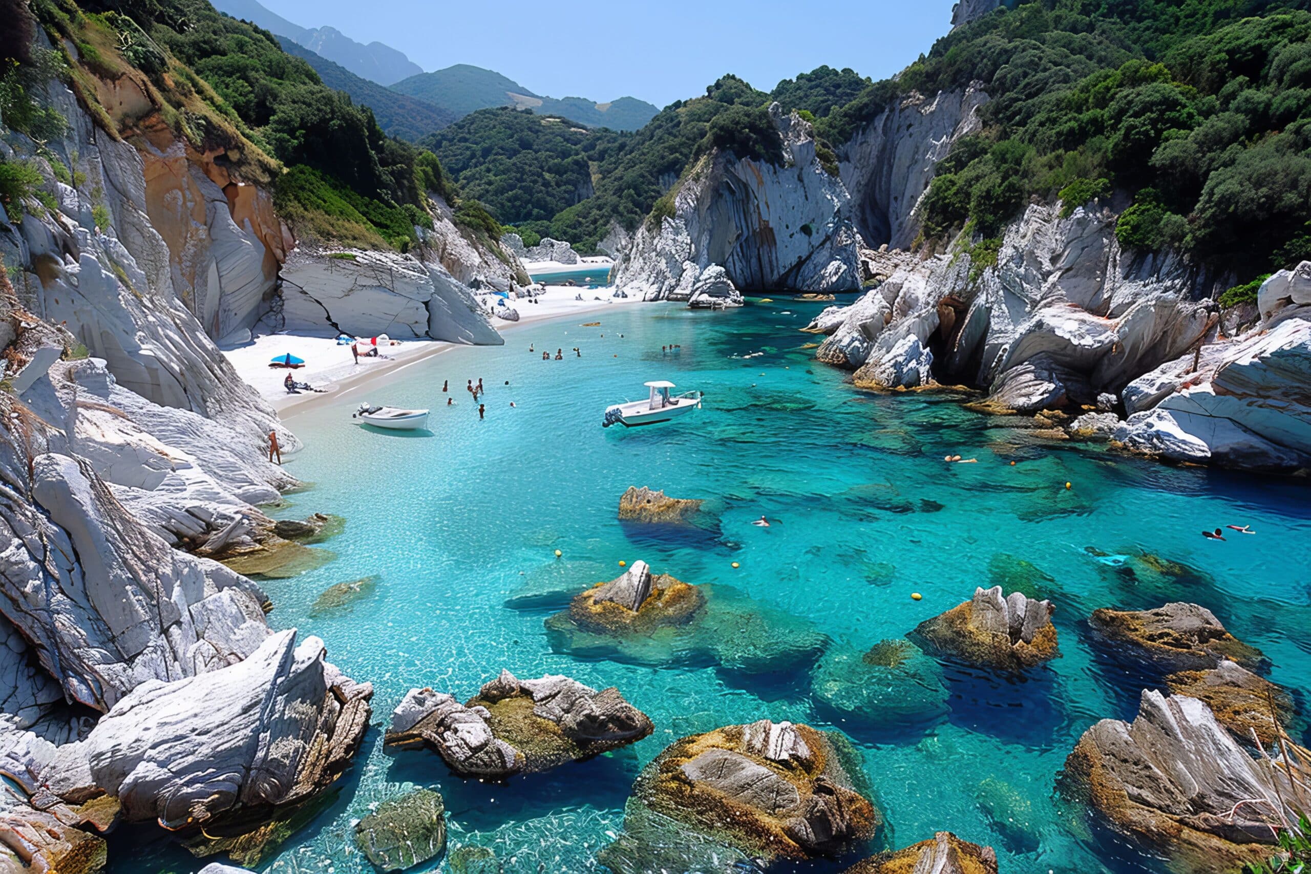 Plage De Portokatsiki, île De Lefkada, Mer Ionienne, Grèce