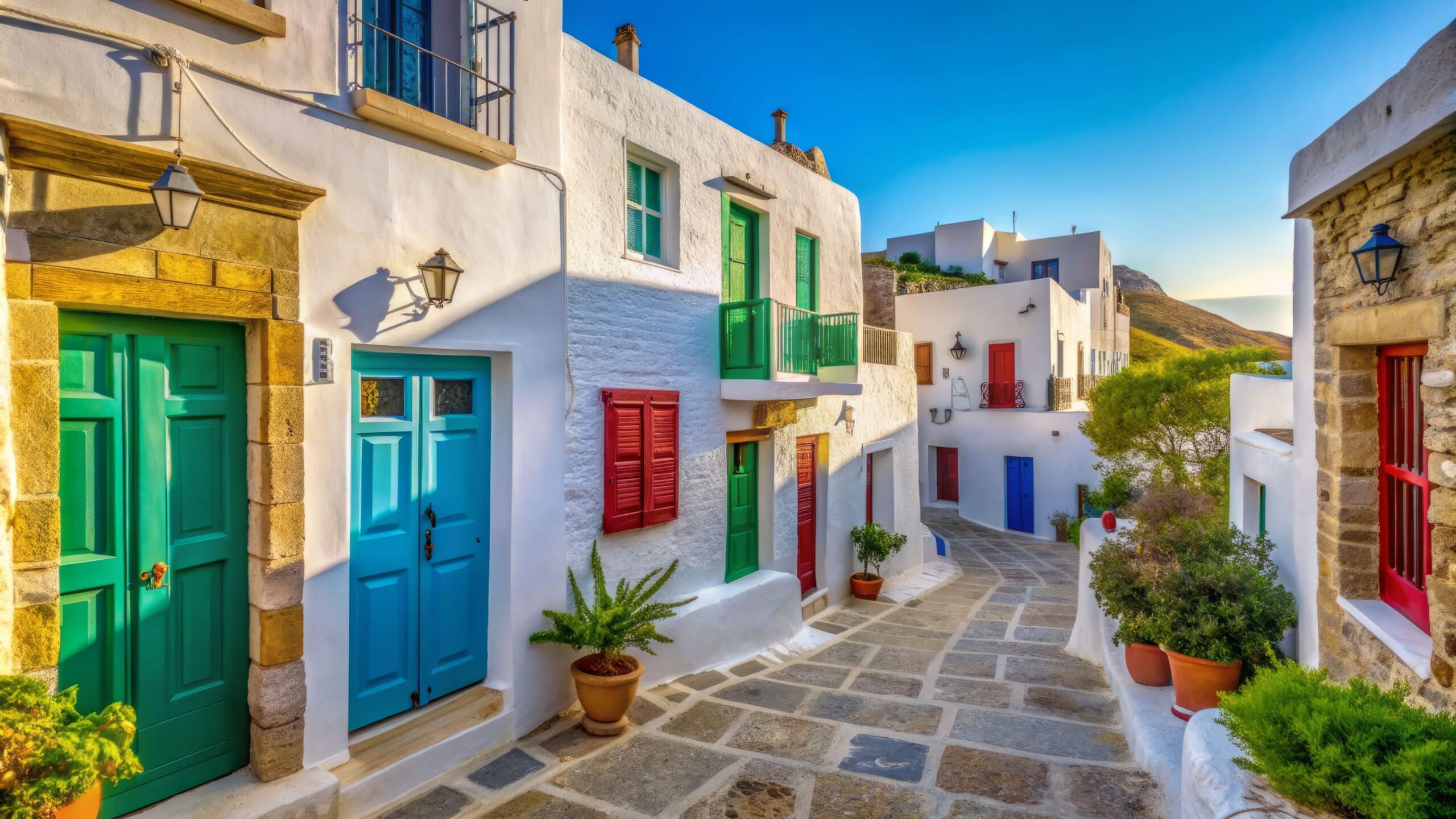 Village traditionnel, île De Skyros, Sporades, Grèce