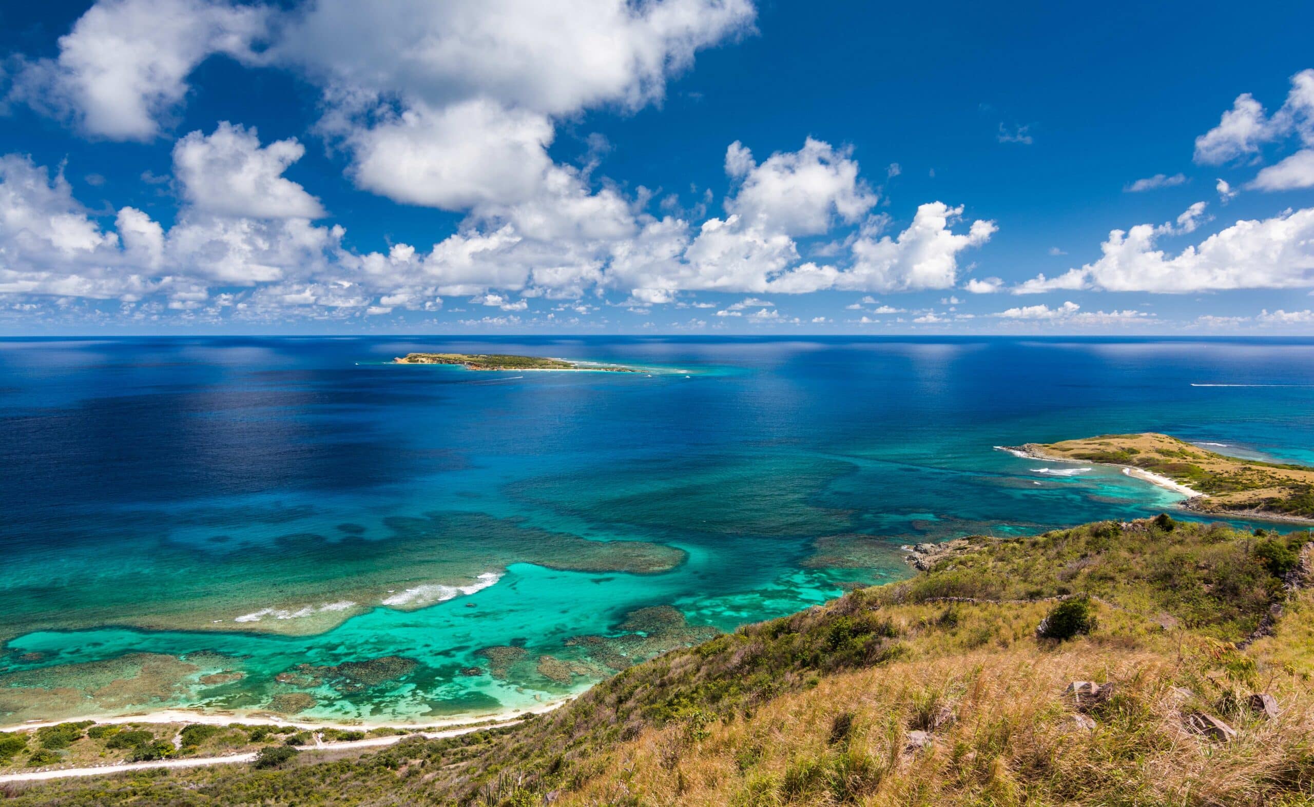 Vue Sur L'île Tintamarre, Saint Martin, Caraïbes