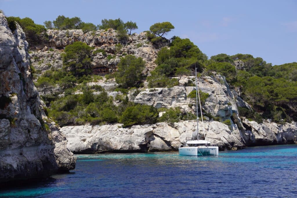 Mouillage Catamaran à Minorque