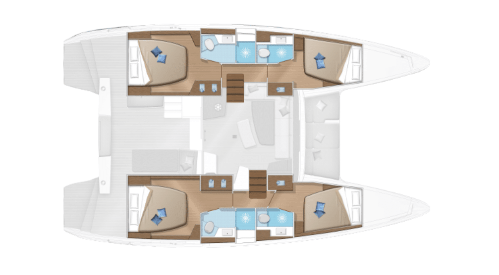 plan cabine du Lagoon 42 Millenium